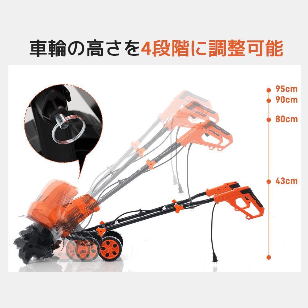 電動耕運機 コンセント式 ミニ 小型 家庭用 菜園 畑 強力 ハイパワー