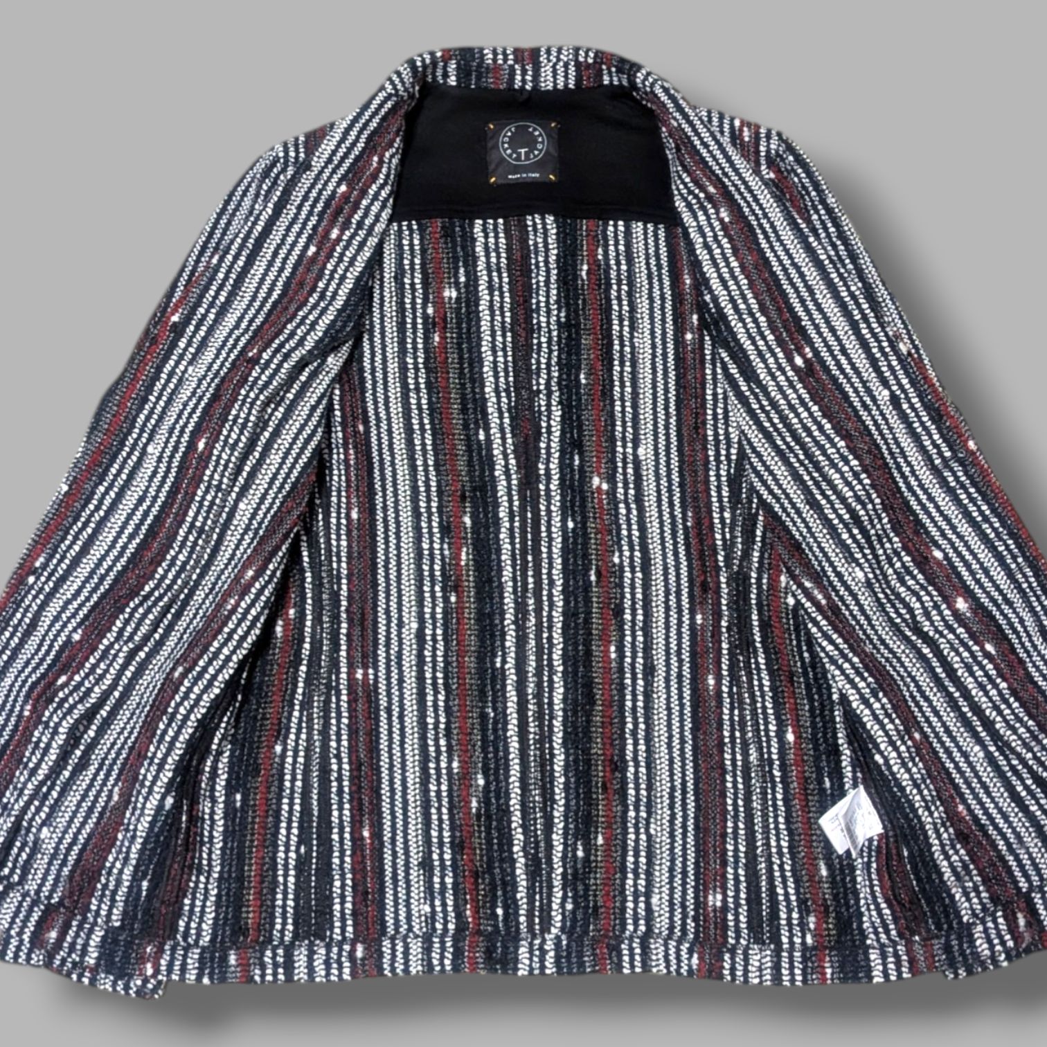 T-JACKET ティージャケット イタリア製 ストライプ ニット テーラード 