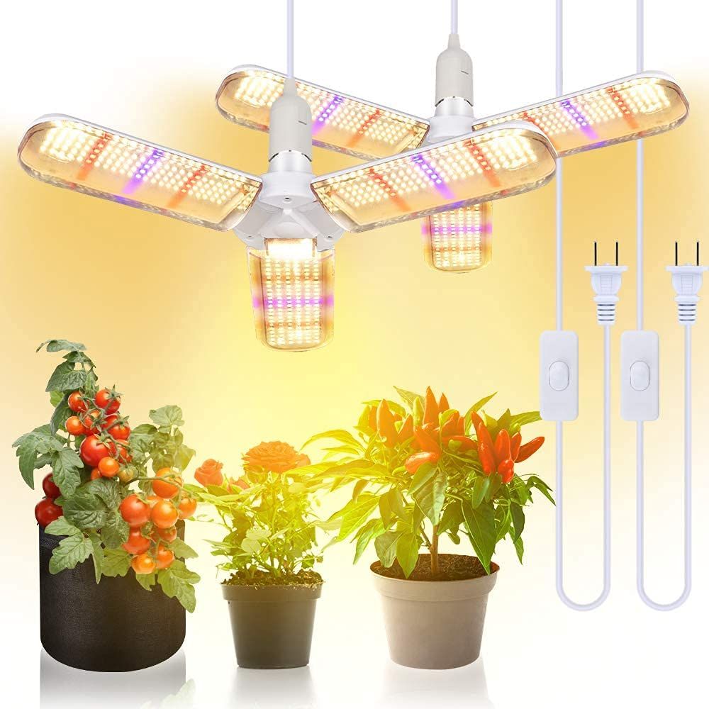 【新品】植物育成ライト 2個セット 100W相当 E26口金 ソケット付き 電源コード付き 育苗ライト 暖色系 フルスペクトル 水耕栽培 室内栽培用 家庭菜園 植物工場など場合に適合します 3745b6bf