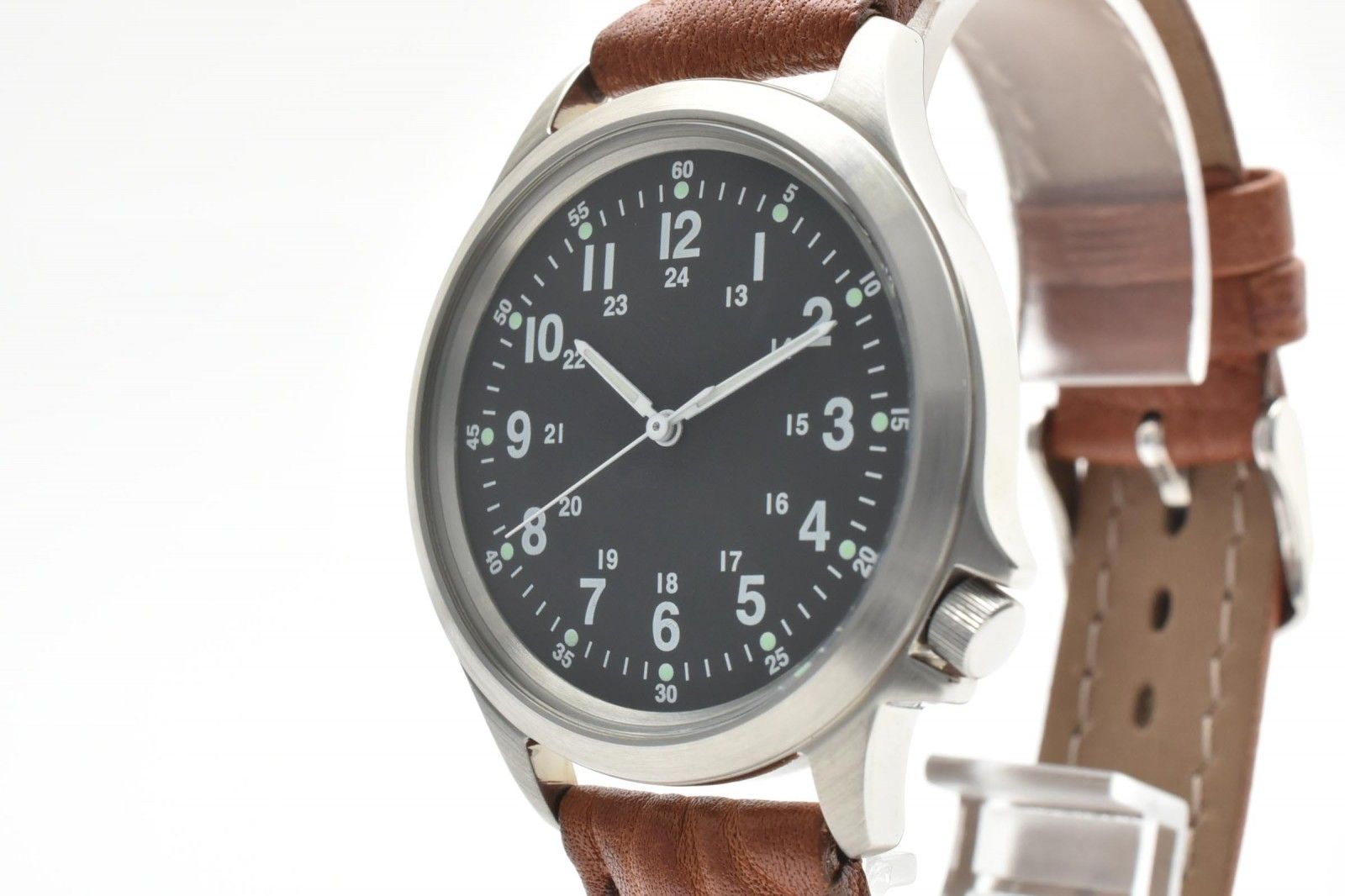 シチズン CITIZEN 1032-S021570 メンズ腕時計 ブラック文字盤 フィールドウォッチ クオーツ アラビアインデックス レザーベルト