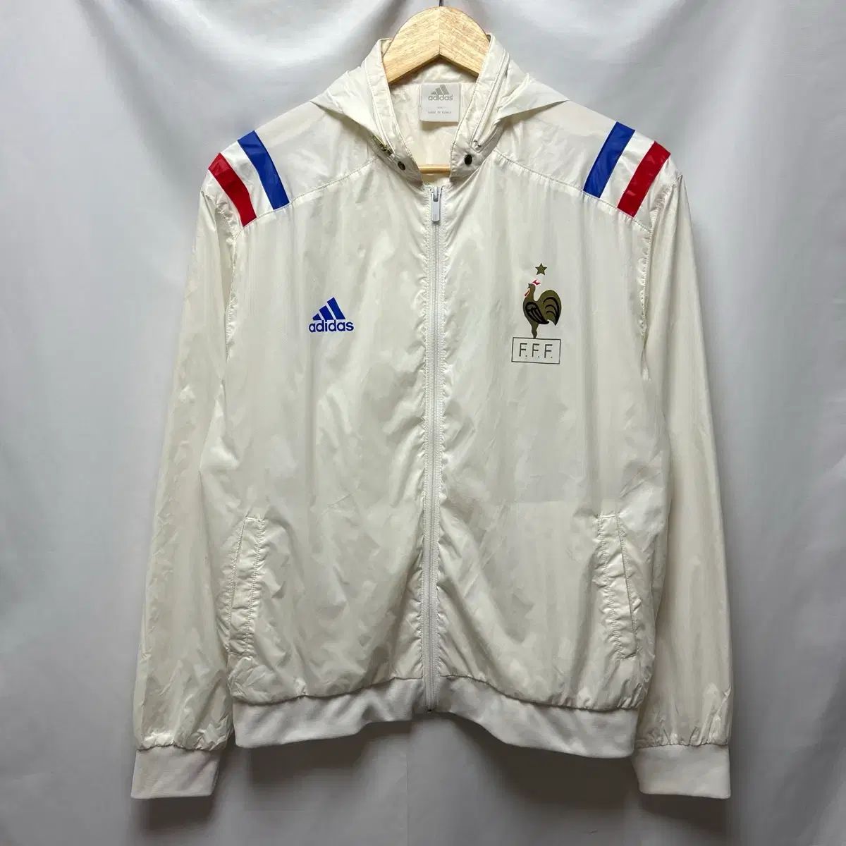 正規品/100 アディダス フランス サッカー 韓国国家代表 00s 白 ウーブン ウィンドブレーカー