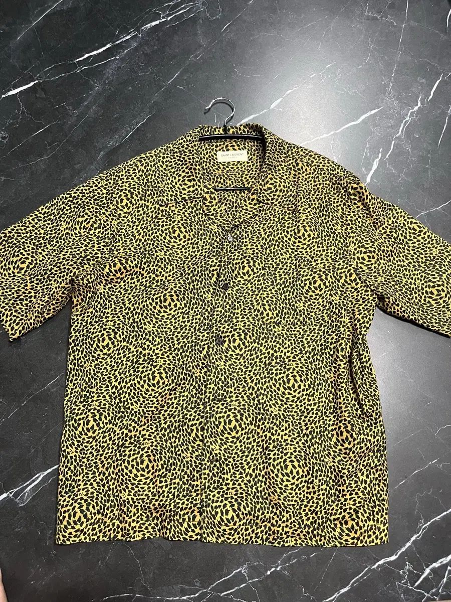 Saint Laurent サンローラン ヒョウ柄 レオパード 半袖 シャツ Lサイズ 23SS