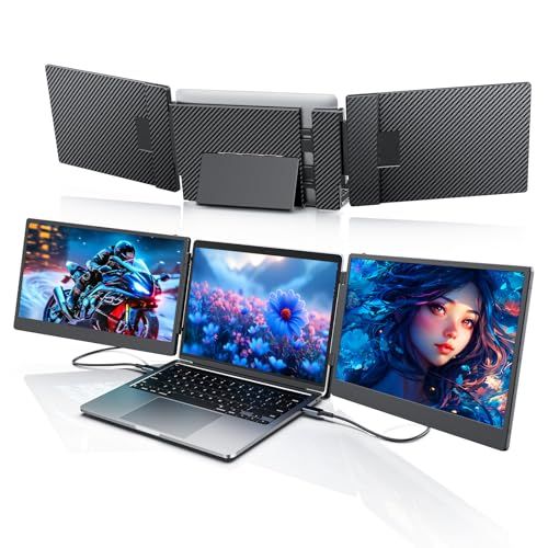 デュアルディスプレイ ダブルモニター トリプルモニター ノートパソコンスクリーンエクスパンダ 14インチノ1080P HDMI FHD、13インチ-16.3インチノートパソコンに適した ，Windows/Mac/Android/PS 5に適用 941a70b9
