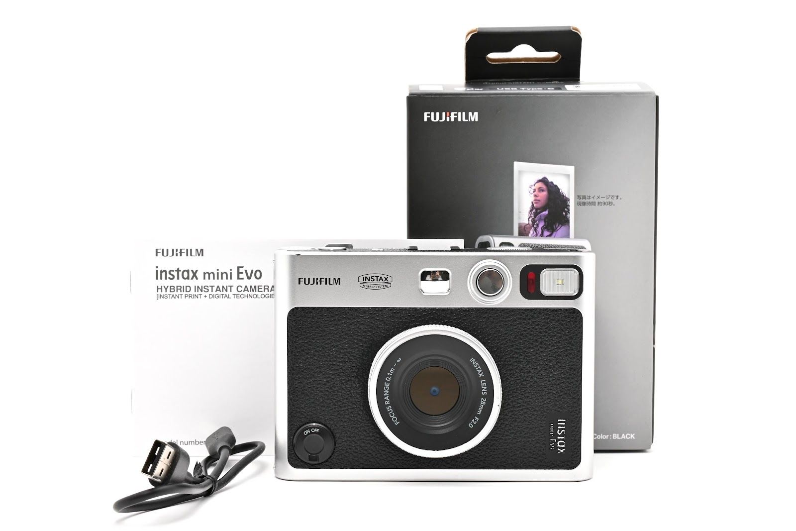 ★美品★ フジフイルム FUJIFILM INSTAX MINI EVO (USB TYPE-C) ハイブリッドインスタントカメラ ★ #8305