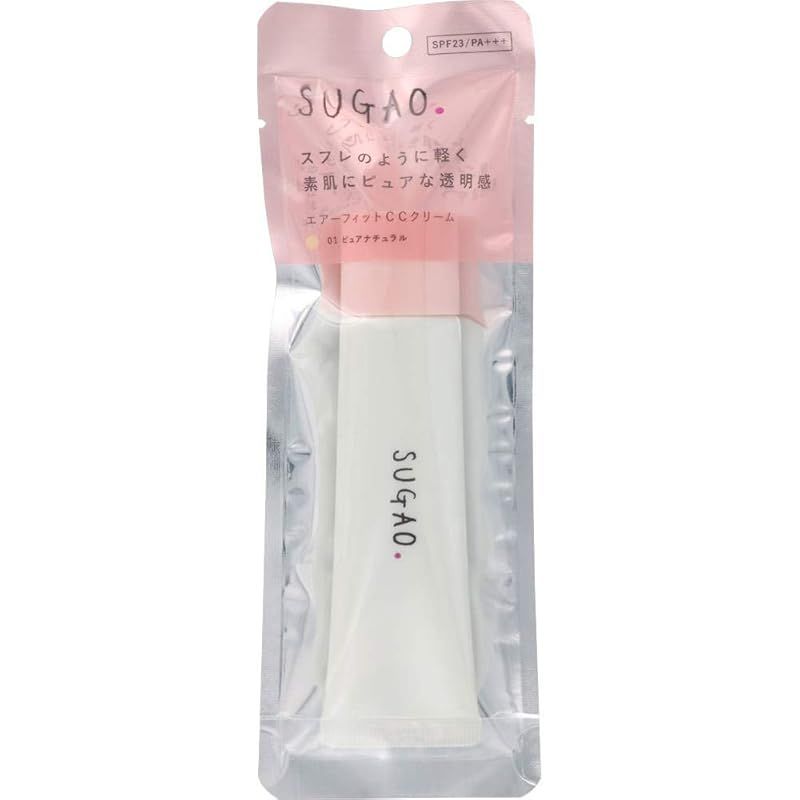 スガオ(SUGAO) ピュアな透明感 エアーフィットCCクリームスムース ピュアナチュラル(明るい肌色) SPF23/PA+++ (化粧下地・ファンデーション) 25g 0