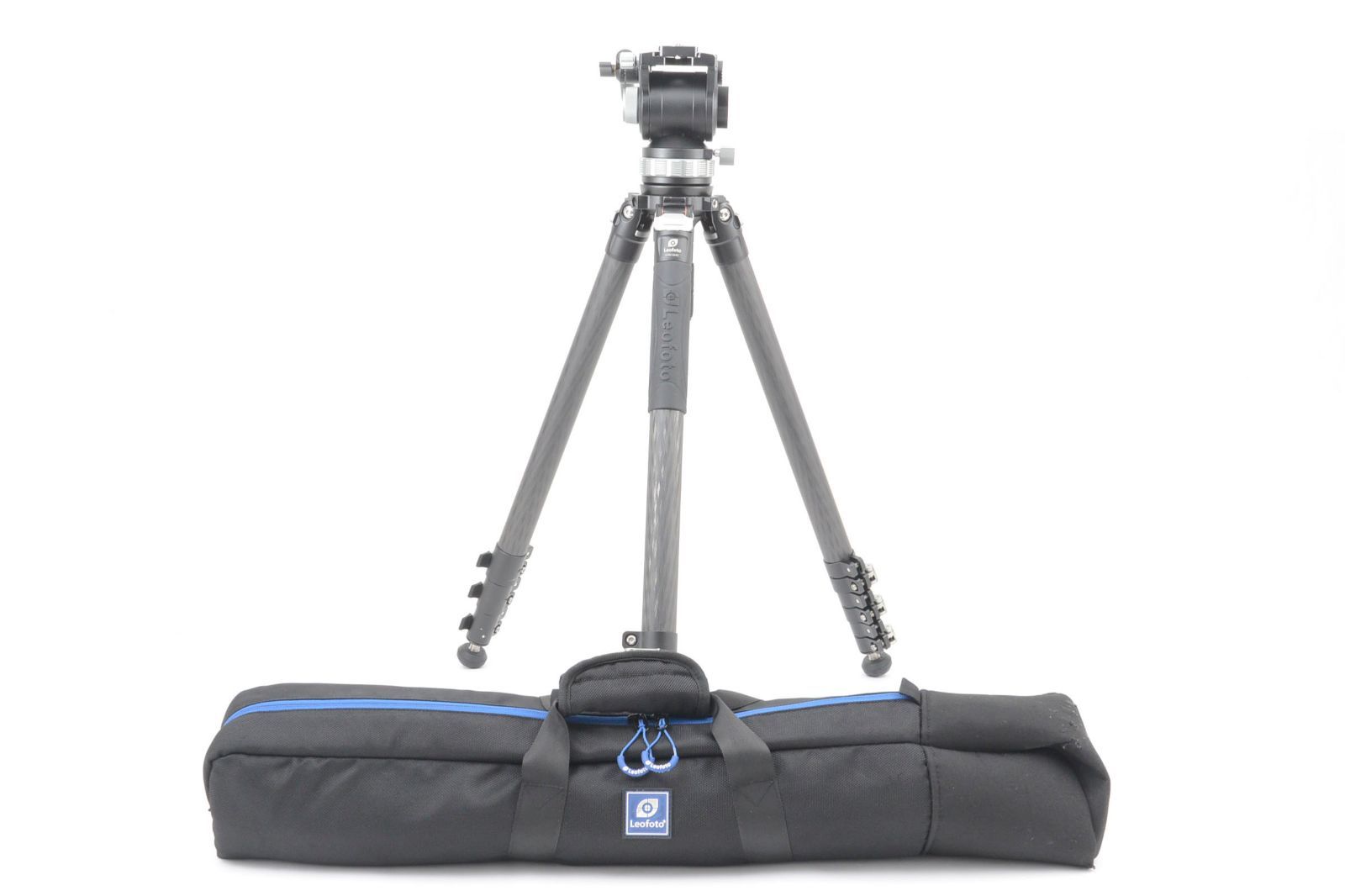 【返品保証】★美品★レオフォト Leofoto LVM-324C+BV-15 レバーロック式ハーフボール内蔵三脚ビデオ雲台セット★ L341#7732
