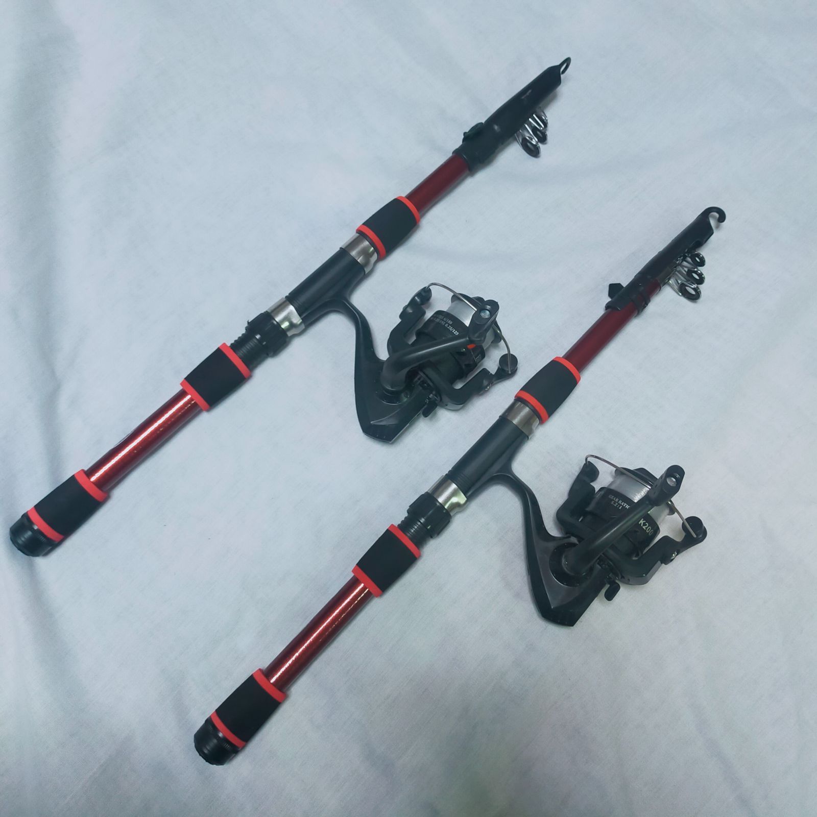 予約販売特価】1.8mロッドとスピニングリールのセット 2本セットです