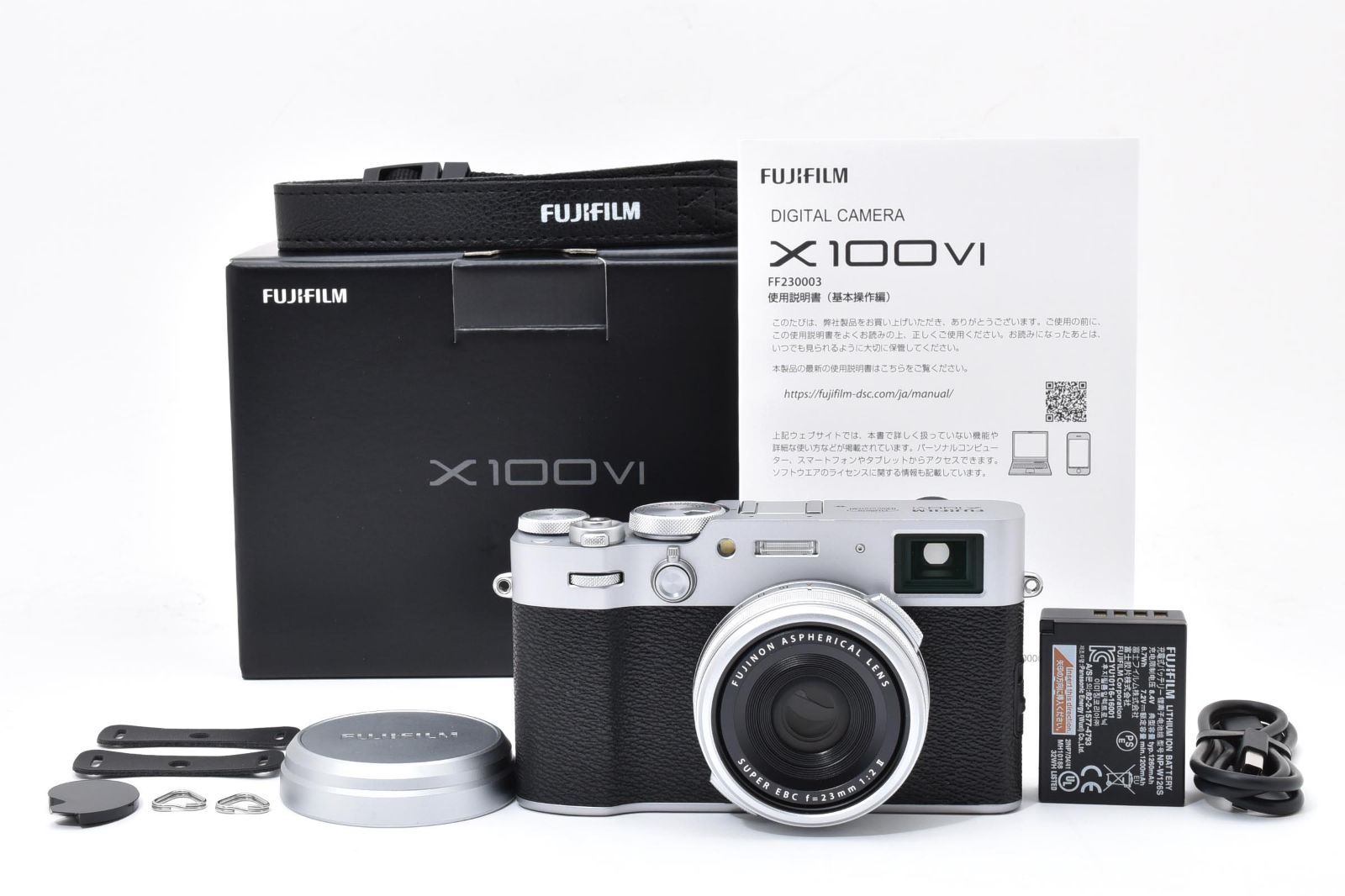 【返品保証】★新品級★フジフイルム FUJIFILM X100VI シルバー 二言語モデル　《ショット数:1,328回》★ L2498#7754