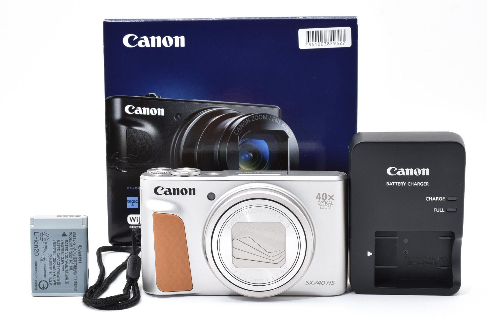 【返品保証】★新品級★キヤノン Canon PowerShot SX740 HS シルバー★ L636#7760