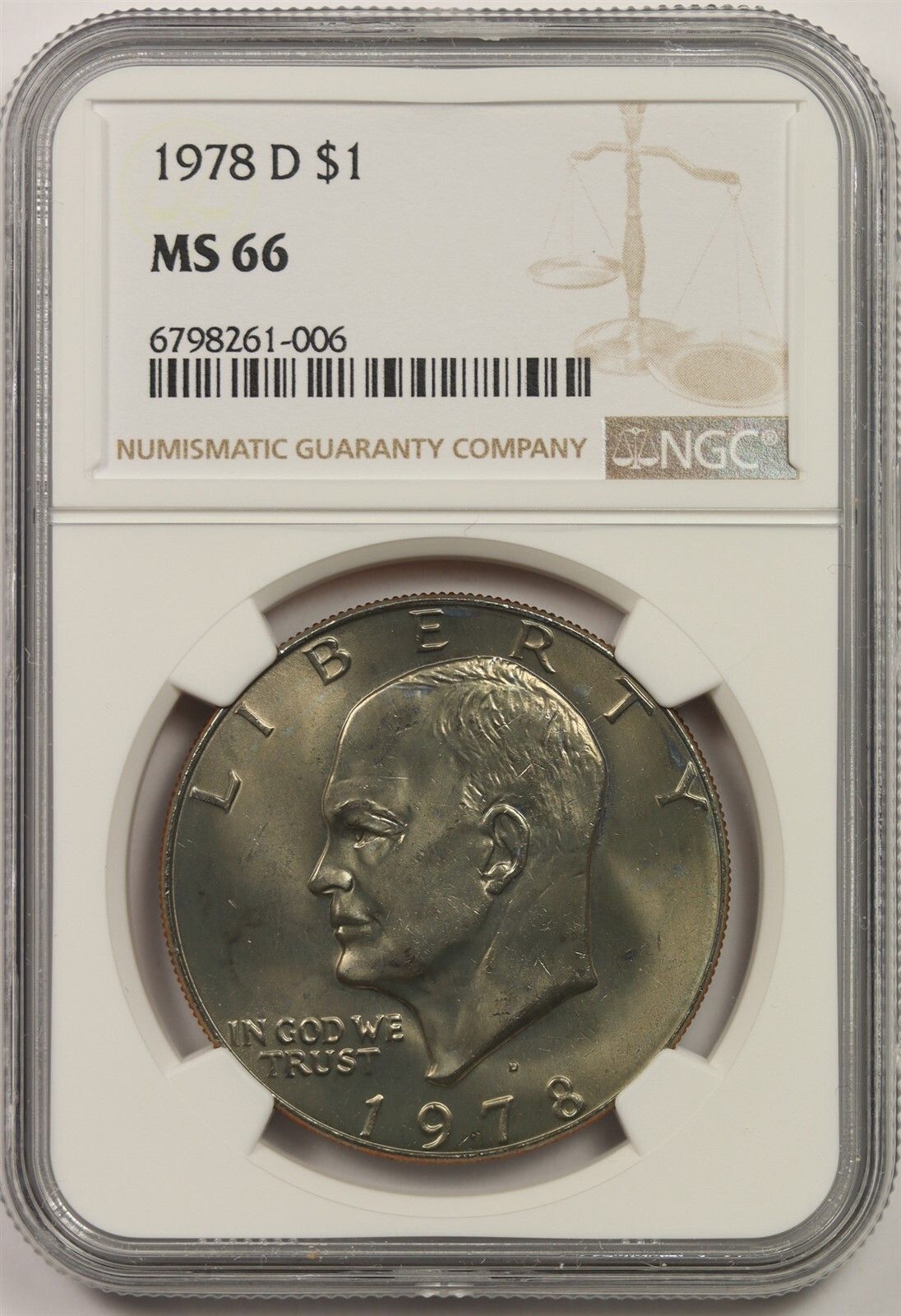 1978-D $1 NGC MS 66 Eisenhower IKE Dollar