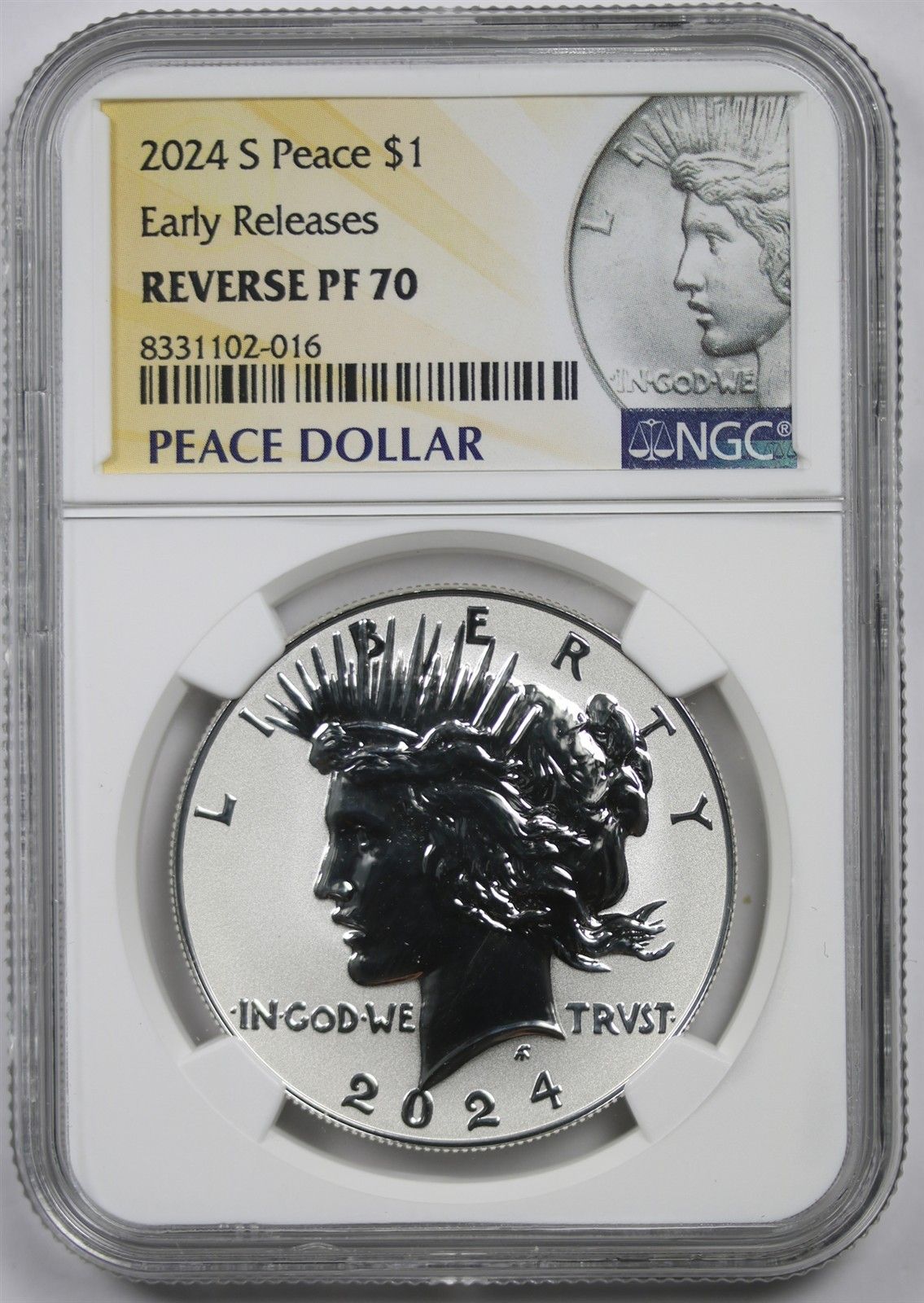 2024-S $1 Peace Dollar $1 NGC Early Releases MS 70