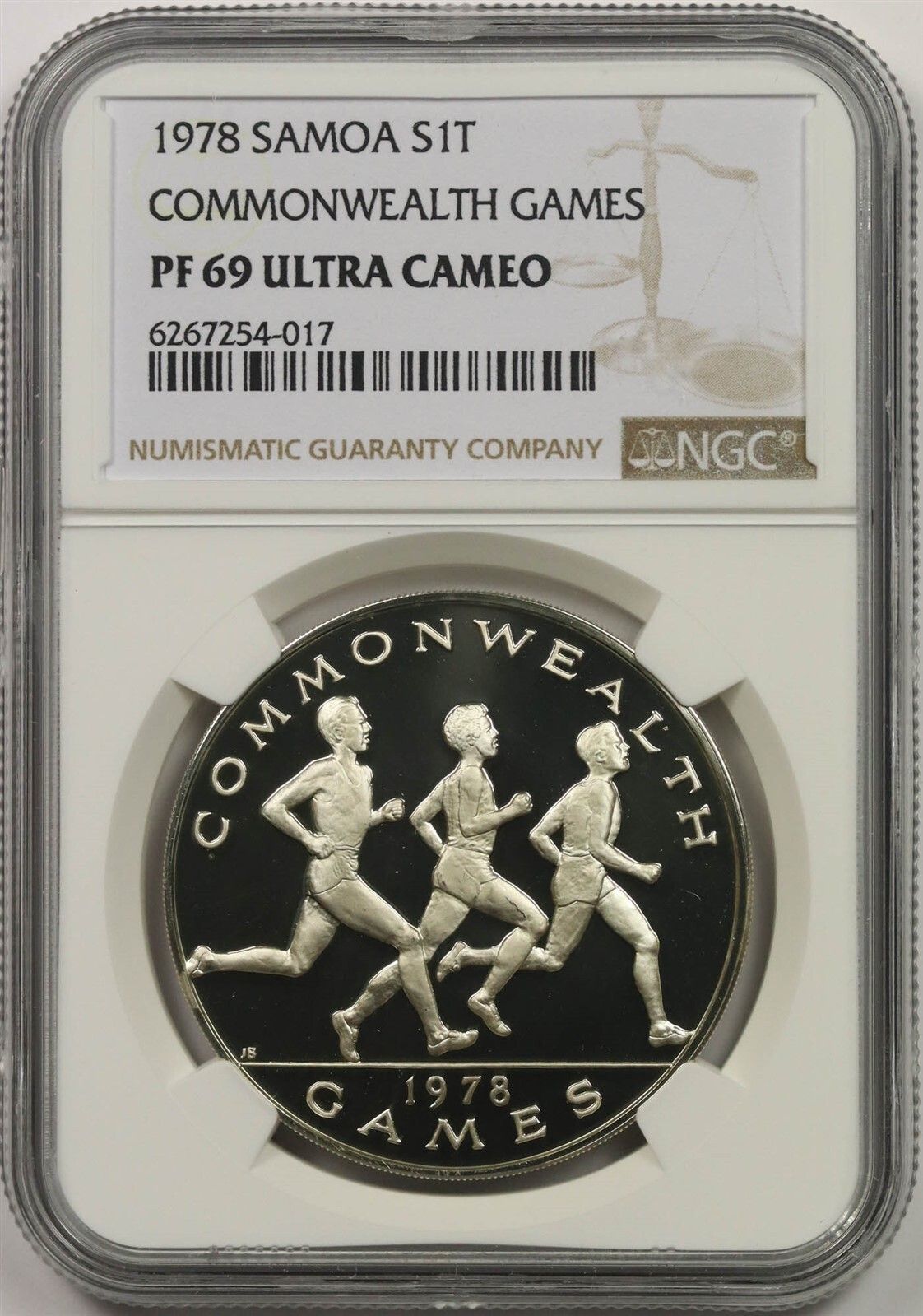 1978 Samoa S1T NGC PF69 Ultra Cameo (Commonwealth Games) Silver Tala
