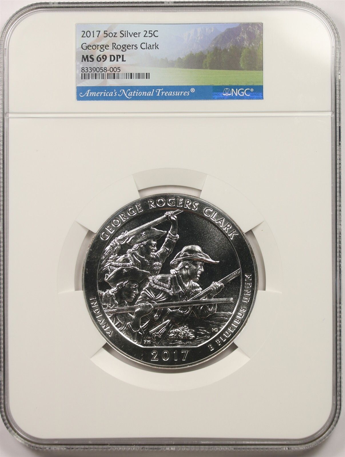 2017 5 oz Silver George Rogers Clark 25C NGC MS 69 DPL America The Beautiful ATB 92,189円