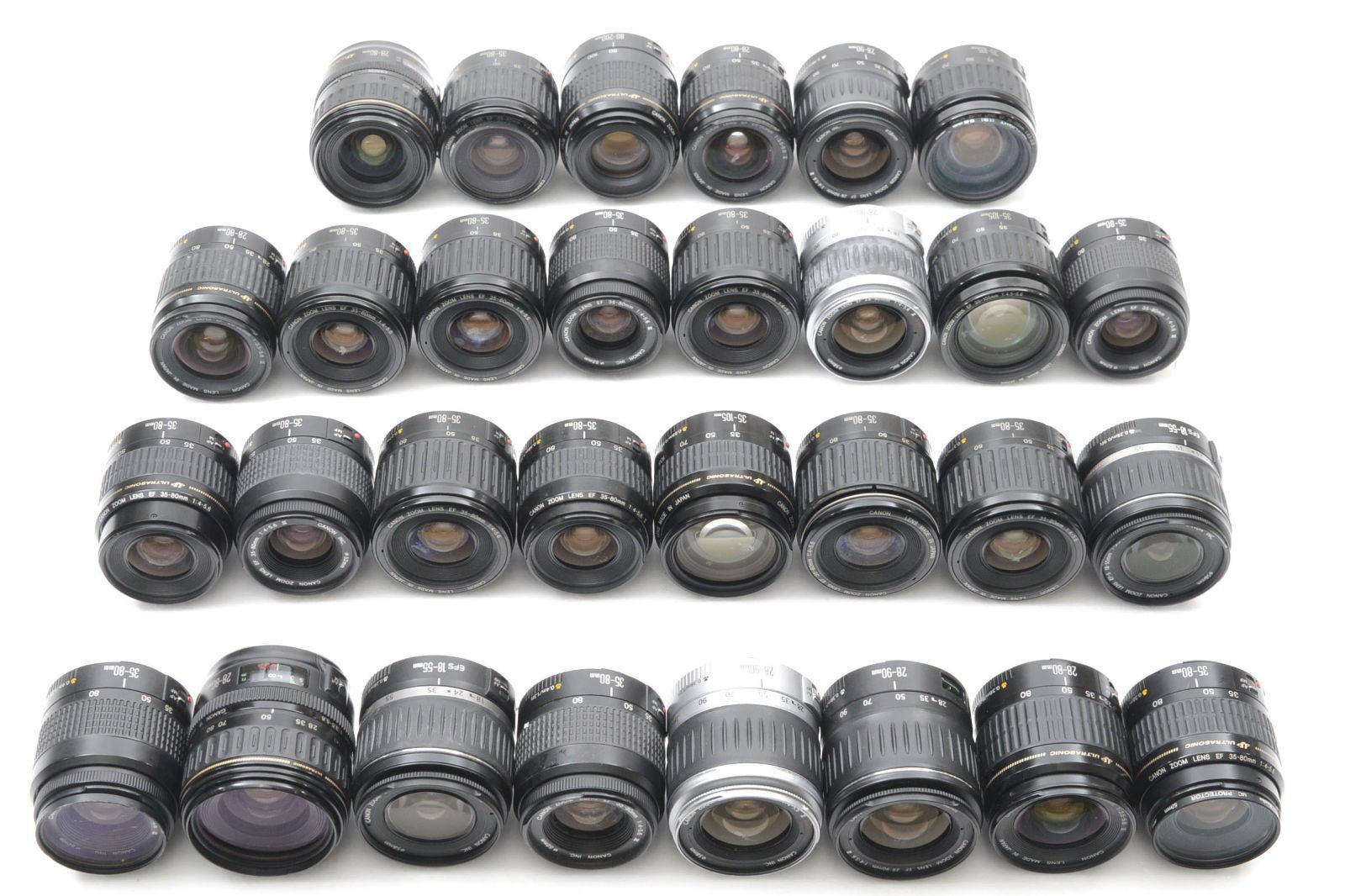 《ジャンク》 30本 Canon キヤノン EF EF-S レンズ 大量まとめ売り 35-80 28-80 USM 18-55 等 #C260507-21