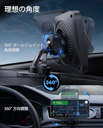 ESR 【冷却ファン内蔵】スマホホルダー 車 ワイヤレス充電 スマホ冷却 放熱技術 magsafe 車載ホルダー マグセーフ充電器 エアコンルーバー/ダッシュボード式車載充電器 CryoBoost冷却 高速充電 マグネット 強力磁気ロック 自 f5e4953a