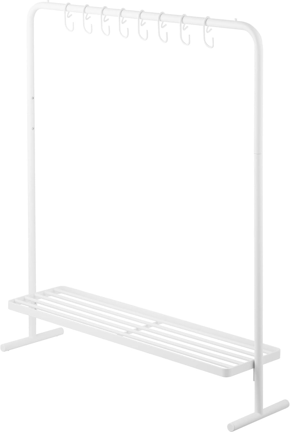 山崎実業(Yamazaki) バッグ 収納ラック ホワイト W80×D20.6×H92.5cm タワー tower ハンガーラック バッグ掛け 10157