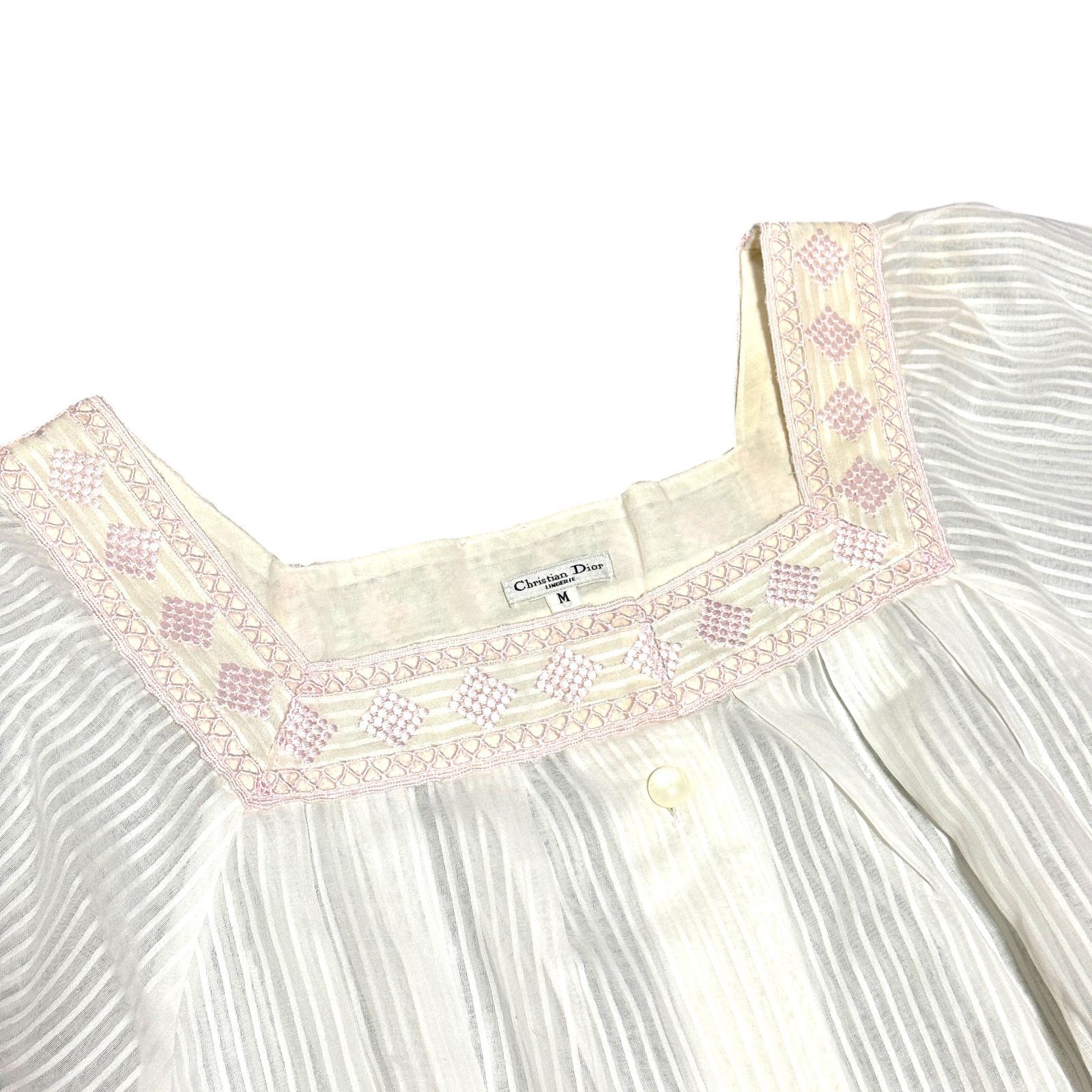 未使用品】Christian Dior LINGERIE ネグリジェ ワンピース M ホワイト 