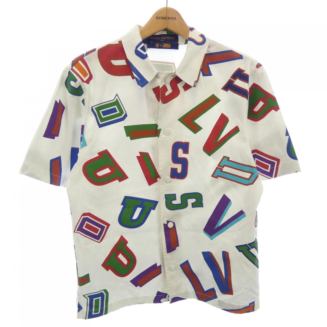 ルイヴィトン LOUIS VUITTON NBAバスケットボールレターオーバーシャツ HLS01WES9 S/Sシャツ