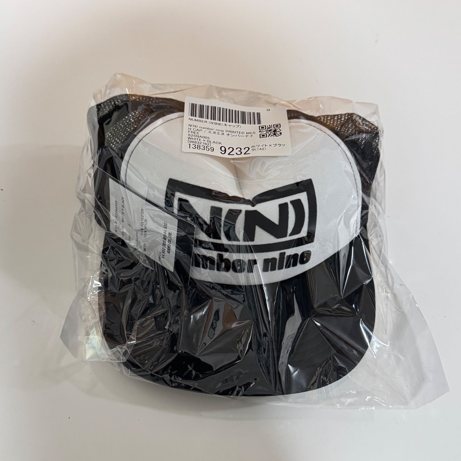 新品未使用 NUMBER (N)INE ナンバーナイン PRINTED MESH CAP 