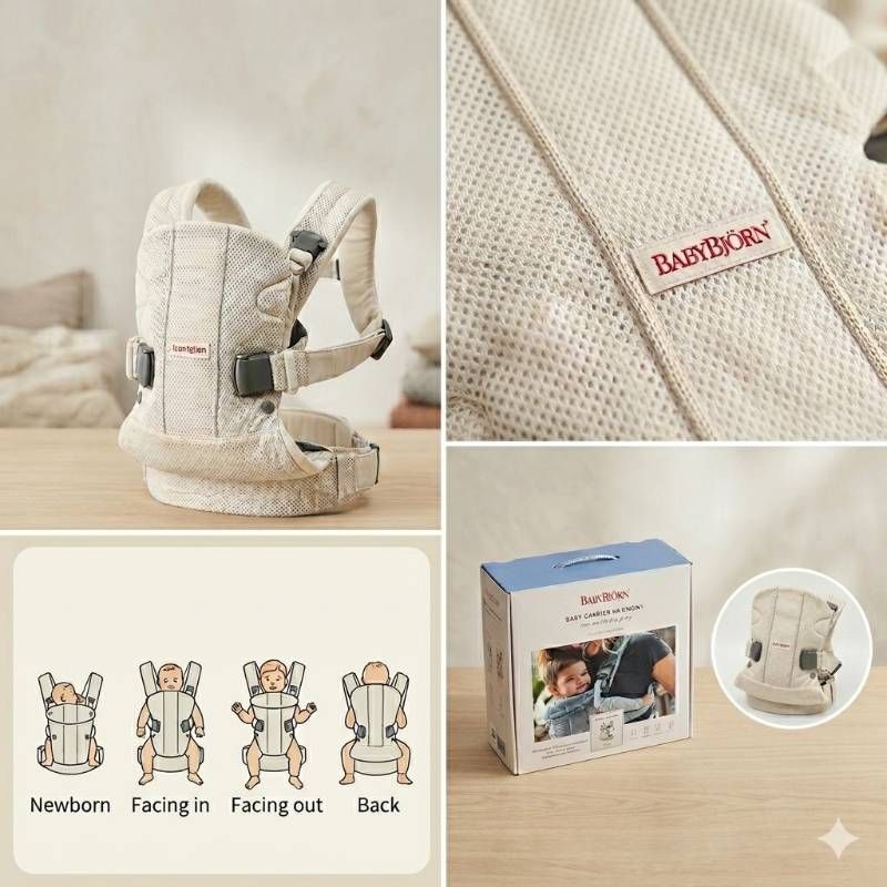 BABYBJORN ベビービョルン BABY CARRIER HARMONY ベビーキャリア ハーモニー Airy mesh & Soft jersey クリーム