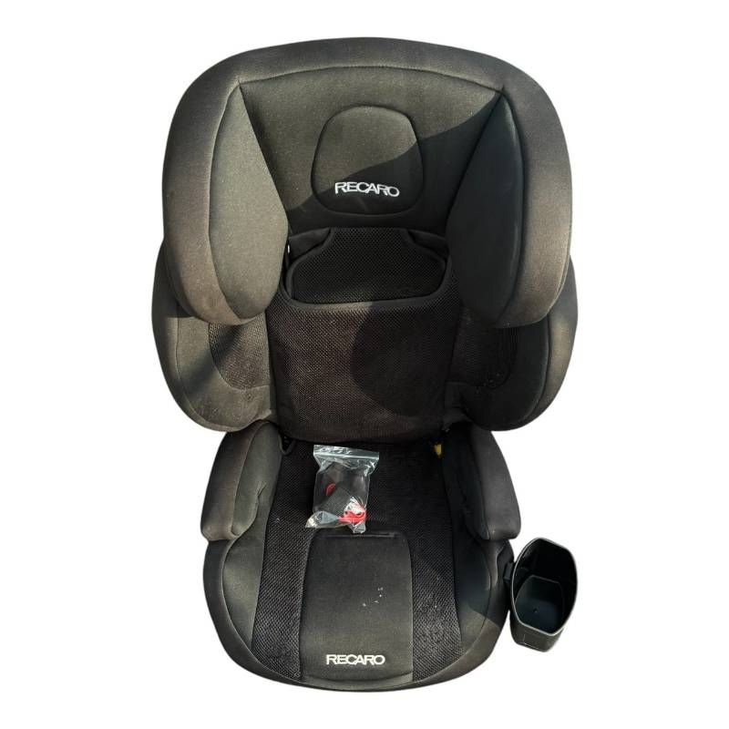 【美品】RECARO ジュニアシート ブラック カップホルダー付き RECARO レカロ ジュニアシート チャイルドシート ブラック系 ドリンク
