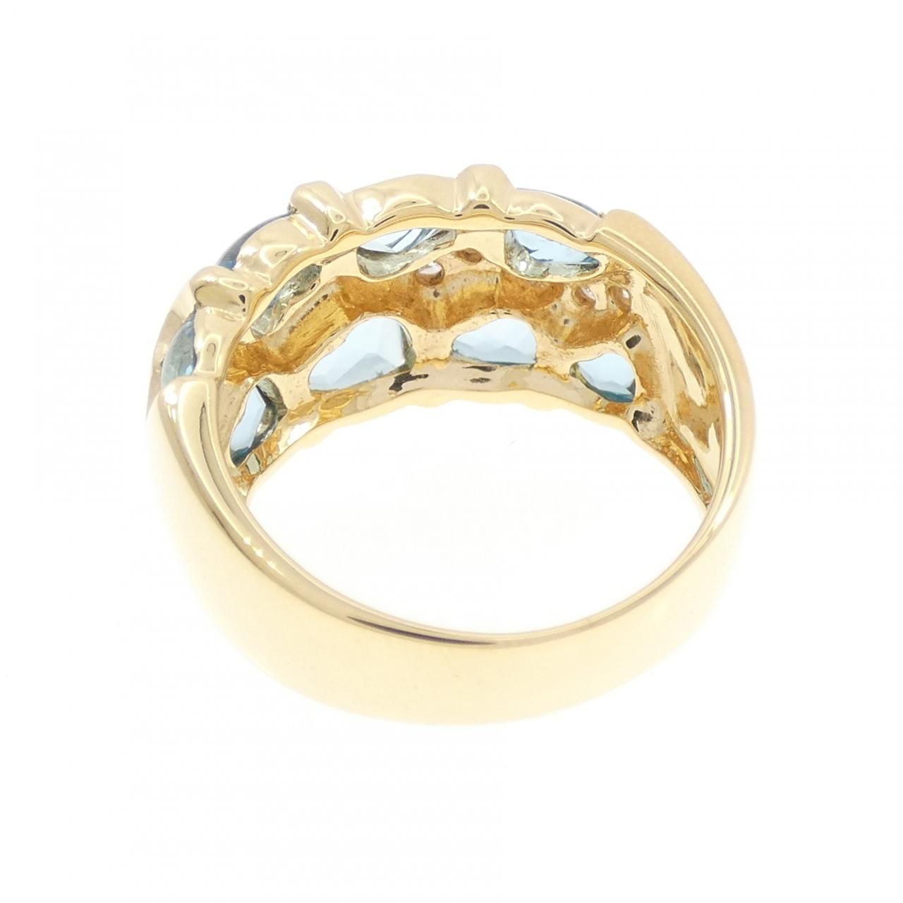 K18YG/K18WG ブルートパーズ リング 2.89 CT - メルカリ