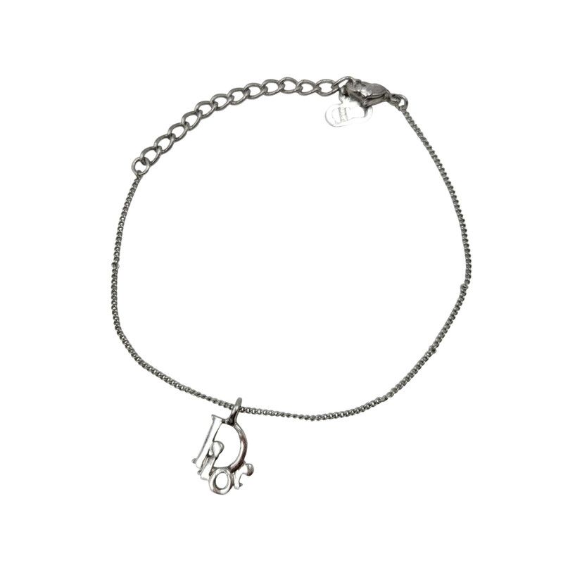 【中古品】 Dior ディオール LOGO CHARM BRACELET ロゴ チャーム ブレスレット アクセサリー 【182-260512-as-30-izu】