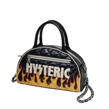 新品未使用 Hysteric Glamour ヒステリックグラマー HYSTERIC FIRE ボストンバッグ ハンドバッグ 01253QB04996 ブラック Fサイズ 管理番号:32A-7425