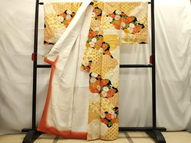 平和屋着物●訪問着　刺繍　草花文　金彩　正絹　逸品　AABF0539fy 楽天市場】平和屋着物○訪問着 駒刺繍 霞藤花文 暈し染め 金彩 正絹