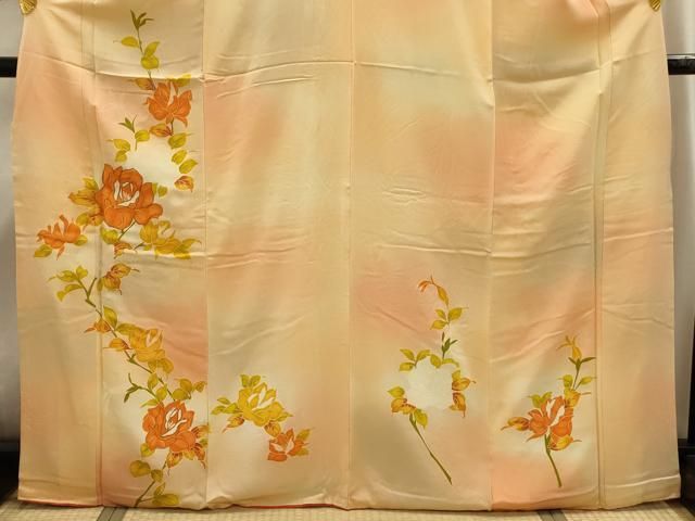 平和屋着物●訪問着　駒刺繍　草花文　正絹　逸品　AABF5167cs 平和屋着物□訪問着 駒刺繍 草花文 正絹 逸品 AABI4164sx - メルカリ