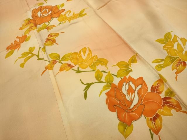 平和屋着物□訪問着 駒刺繍 草花文 正絹 逸品 AABI4164sx - メルカリ