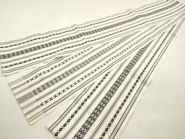 平和屋着物●本場筑前博多織　八寸名古屋帯　一重帯　献上　生成色　正絹　逸品　未使用　DABD1450ps 夏物 本場筑前博多織 名古屋帯 正絹 八寸 千年工房 名門 岡野 全通 絽