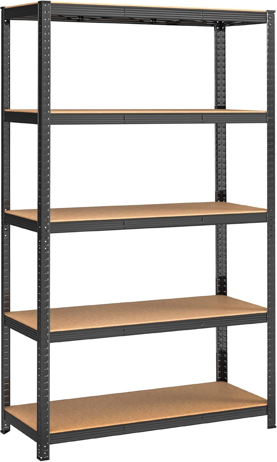 SONGMICS スチールラック 幅120cm オープンラック オープンシェルフ 防錆加工 5段 棚 ラック 総耐荷重750kg 高耐荷重 スチール棚 置物架 組立簡単 高さ調整可能 倉庫用