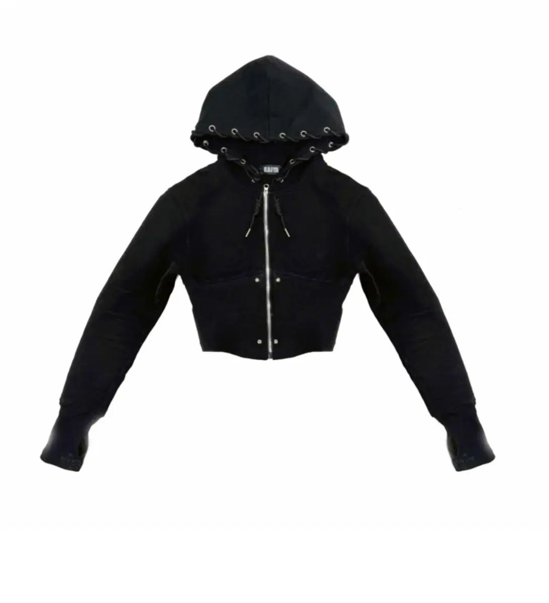 カイヤ カイヤ tie me up hoodie ジップアップ フードジップアップ