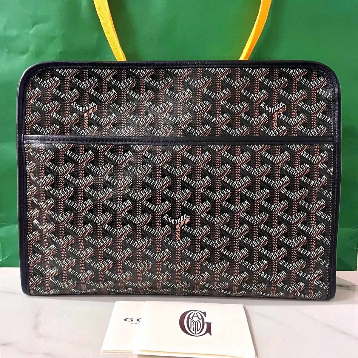 goyard クラッチバッグGM ブラック 安い，爆買い S級/正規品 ゴヤール 쥬방스 クラッチバッグ GM ブラック