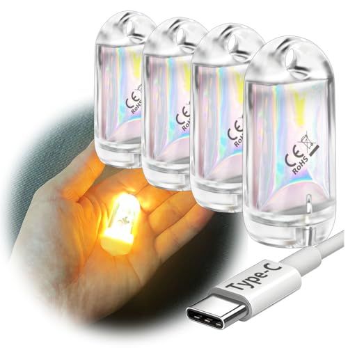 DOKEEP 超ミニ LEDライト 4個セット 超軽量 11g USB-C充電式 EDC 高輝度 ミニ 懐中電灯 ポケットライト 防水 ミニ投光器 点灯3~50時間(沖縄・離島の方発送不可）) 79736038