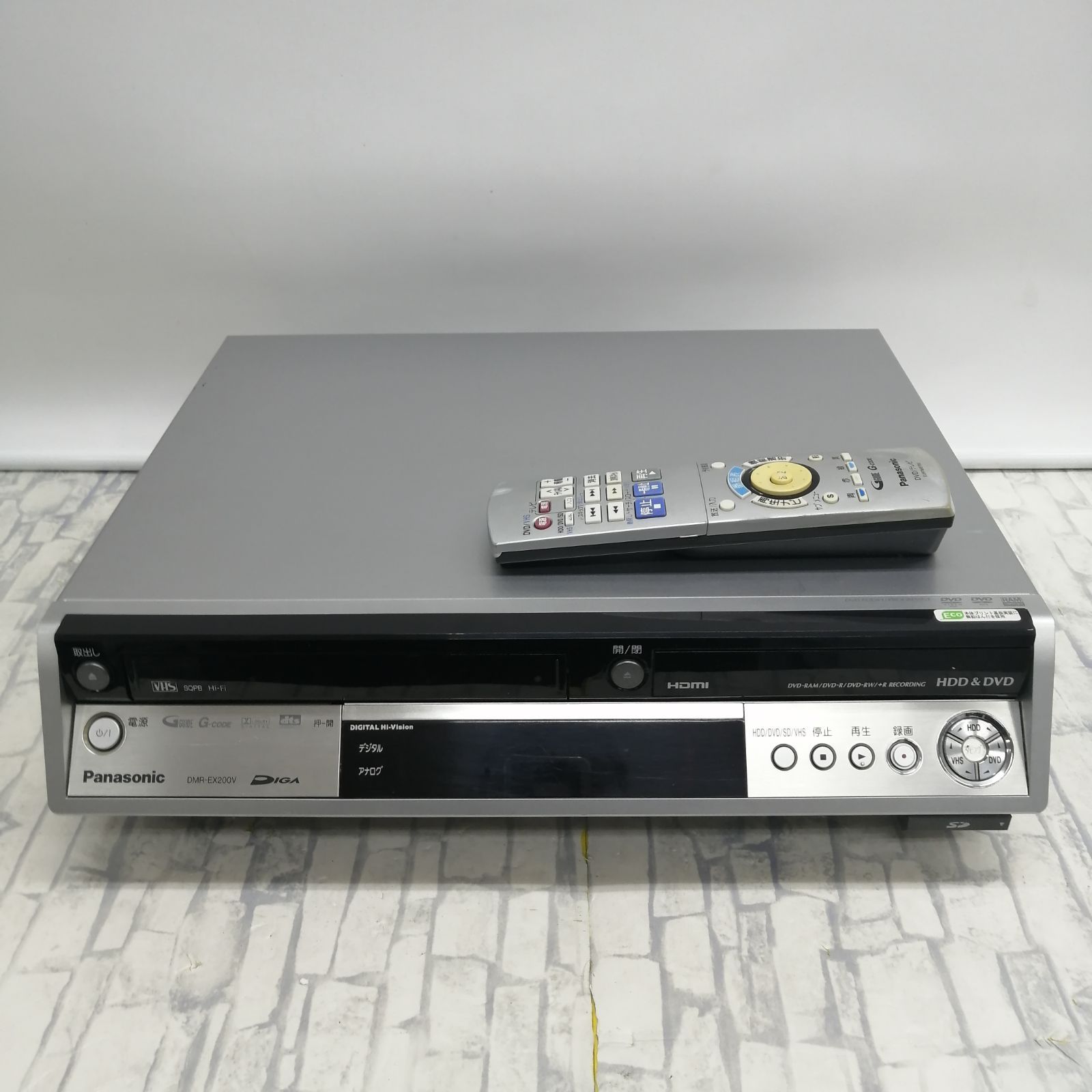 ビデオデッキ　Panasonic ジャンク】Panasonic ビデオデッキ dmr-ex200v M2153-hhr2y - メルカリ