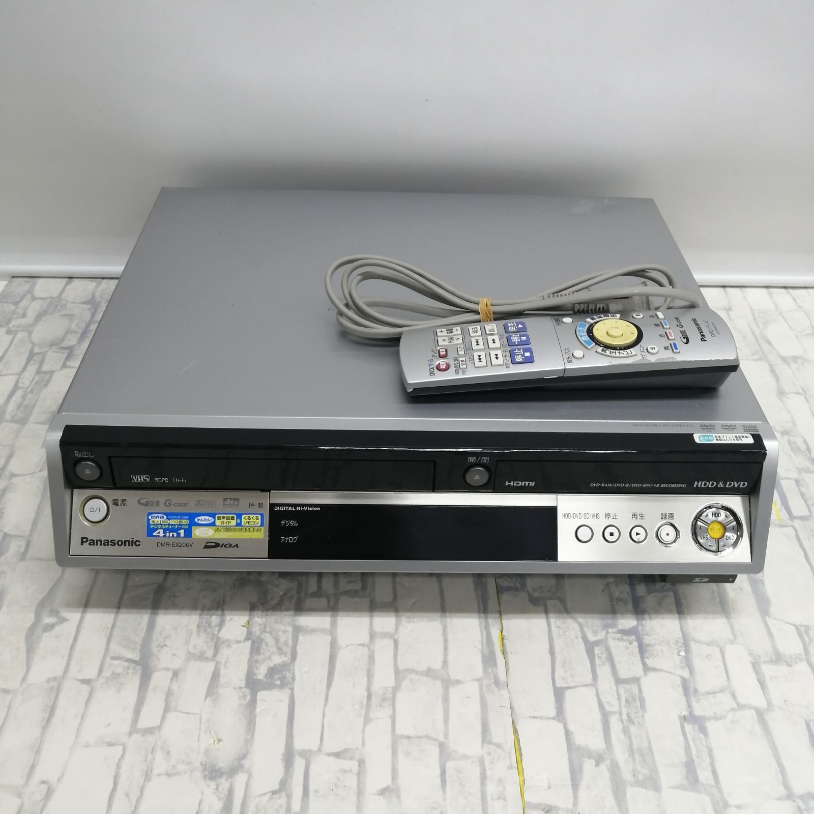 ジャンク】Panasonic ビデオデッキ dmr-ex200v M2154-hhr2y - メルカリ
