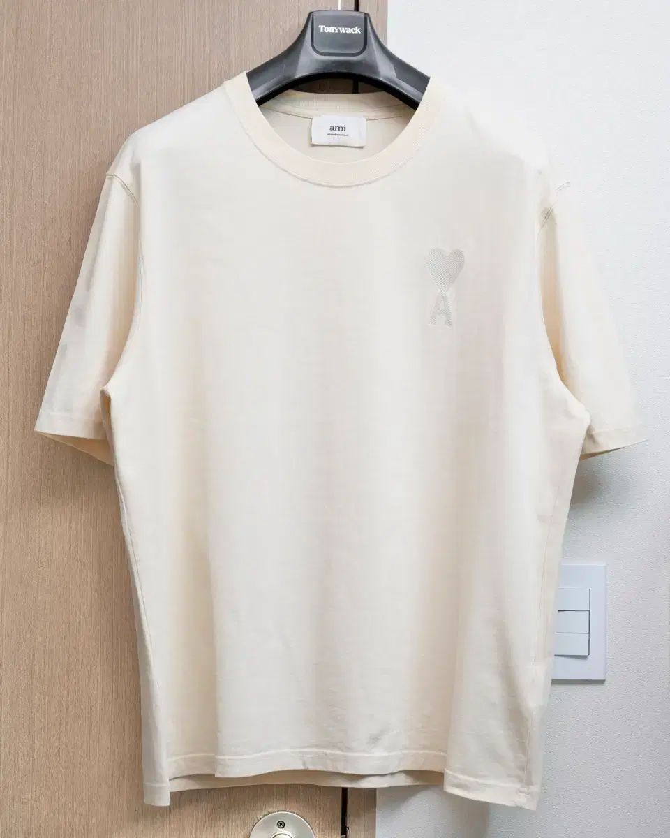 アミ 톤オン톤 ハート 半袖Tシャツ ベージュ XL