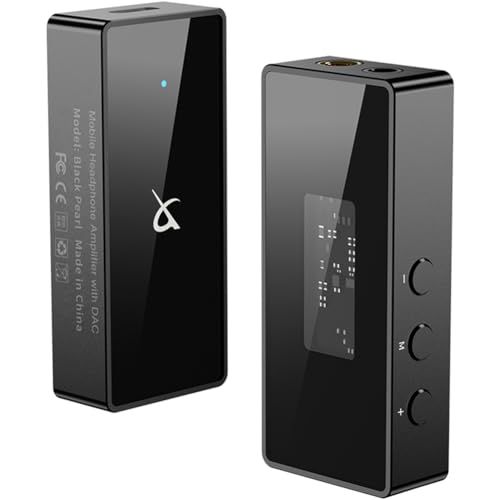 【新品】TRN BlackPearl 小型アンプ DAC スマホ AMP 【ハイレゾ対応】 32bit/384kHz DSD256 チップCS43131 イヤホンアンプ ポータブル ヘッドホンアンプ Type-C タイプC 3.5mm+4.4mm ジャック (