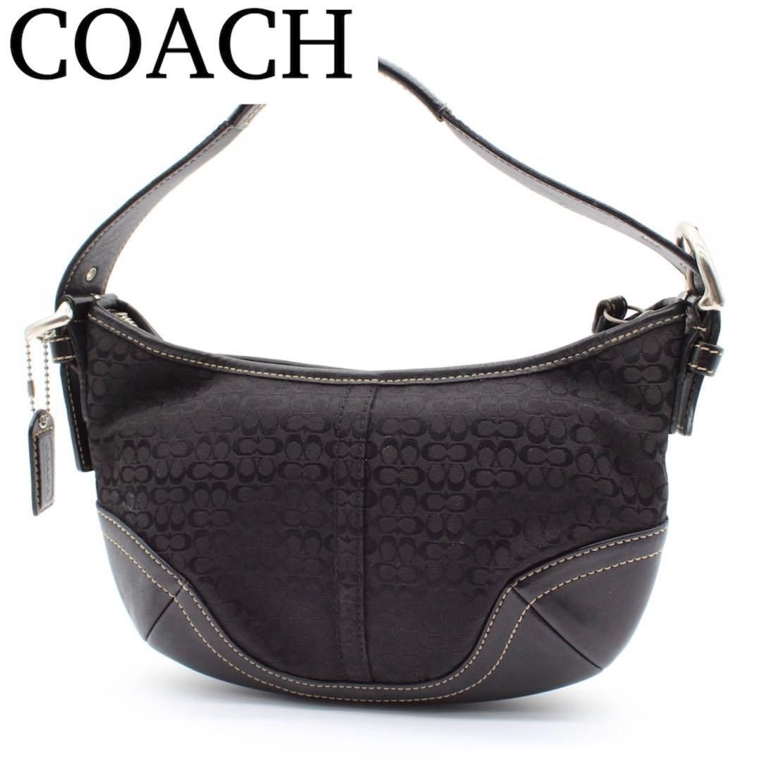 【美品】COACH マイクロシグネチャー ホーボーバッグ ハンドバッグ Y2K