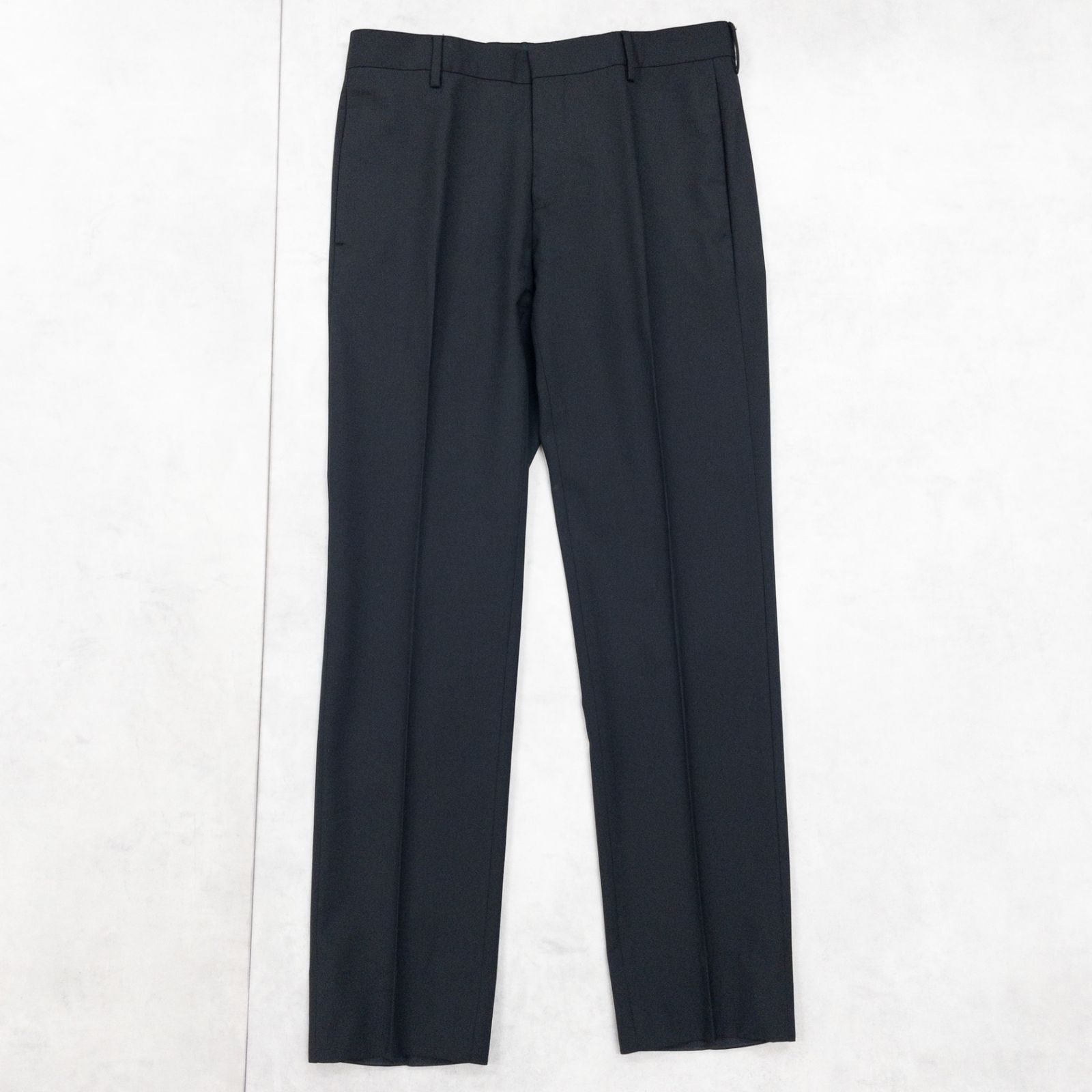 Dior homme ディオールオム パンツ スラックス センタークリース ウール ブラック イタリア製 メンズ 46 b01455
