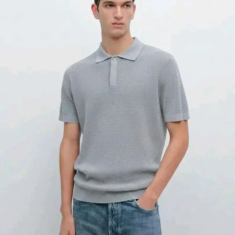 新品 L XL マッシモ ドゥッティ テクスチャードコットン ニット ポロ カラーシャツ カラーTシャツ 半袖