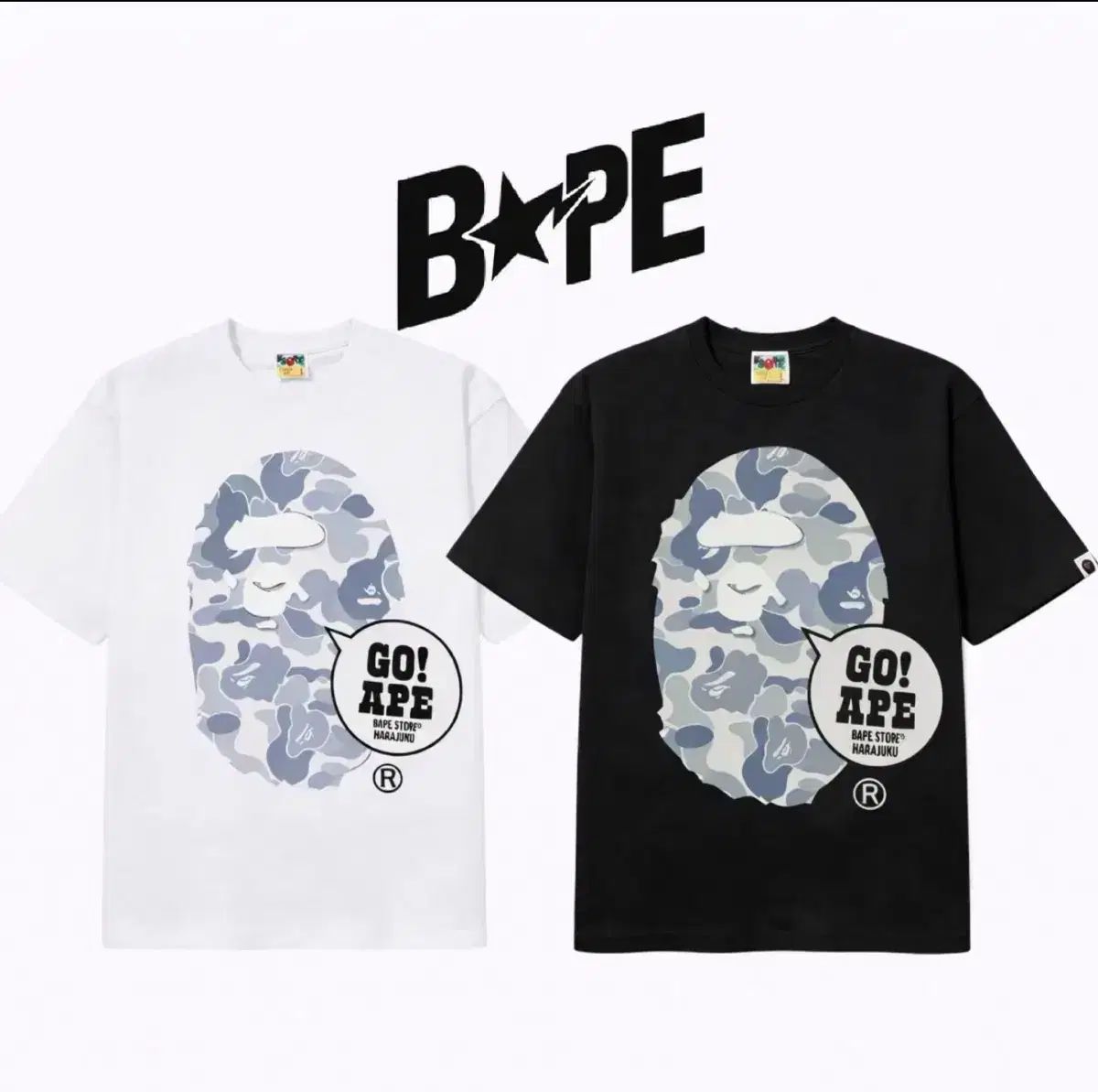 (新品特価) A BATHING APE アベイシングエイプ 原宿 白 半袖T L M 6,783円