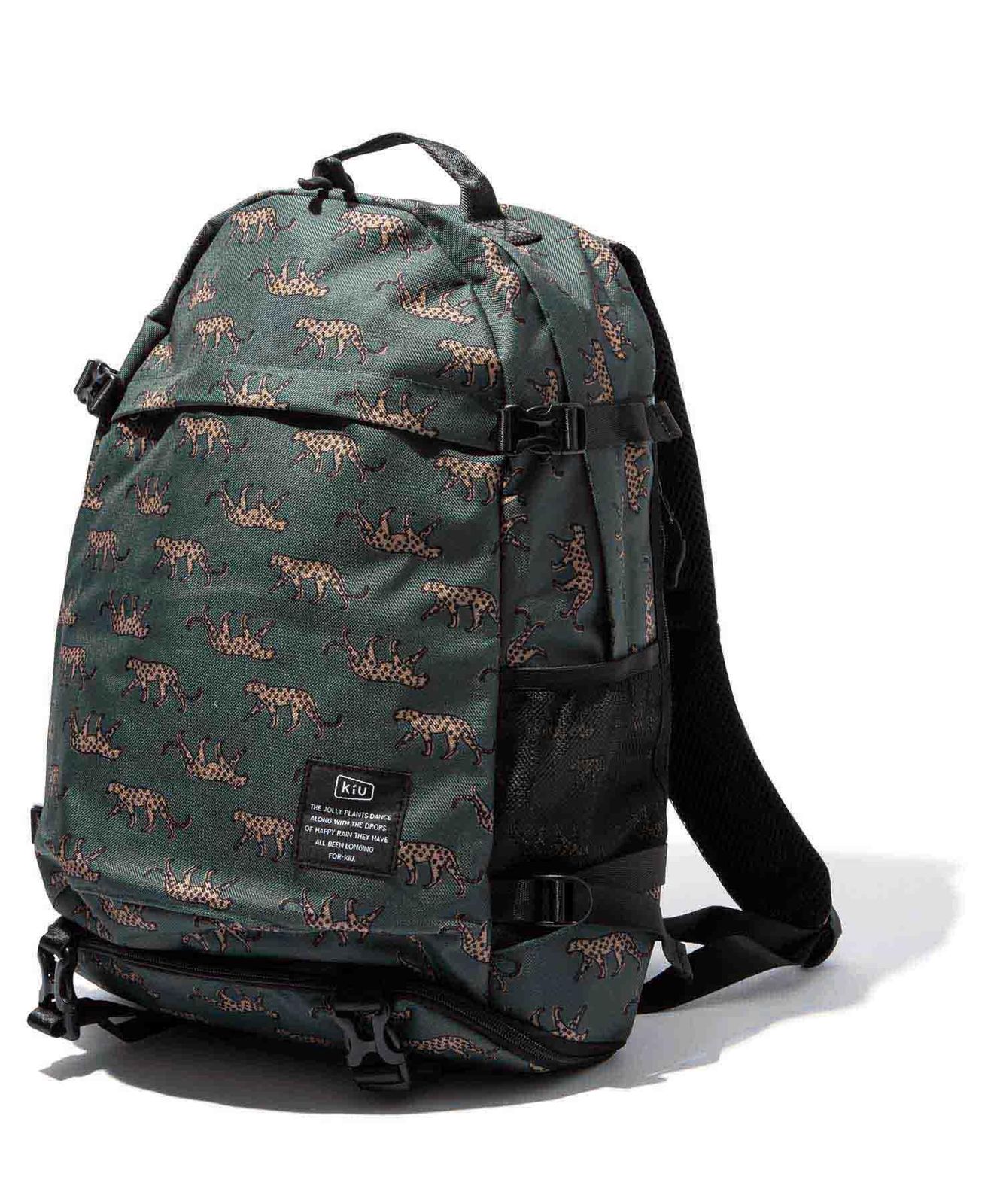 KiU キウ 600D バッグパック BACKPACK はっ水 撥水 防水 大容量 リュック 22L シューズポケット 通勤 通学 アウトドア フェス かわいい おしゃれ メンズ レディース 男女兼用 レオパード K111-175ｍａ bf3161dd