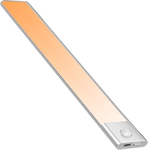 【2本入り】アセウイ(ASSEUI) じんかんせんさー ライト 室内 センサーライト 充電式 23cm マグネット 玄関 廊下 寝室 クローゼット キャビネット 照明 電球色 無段階調光 Type-C 充電式ライト 120° 3M誘導距離 配 21217462