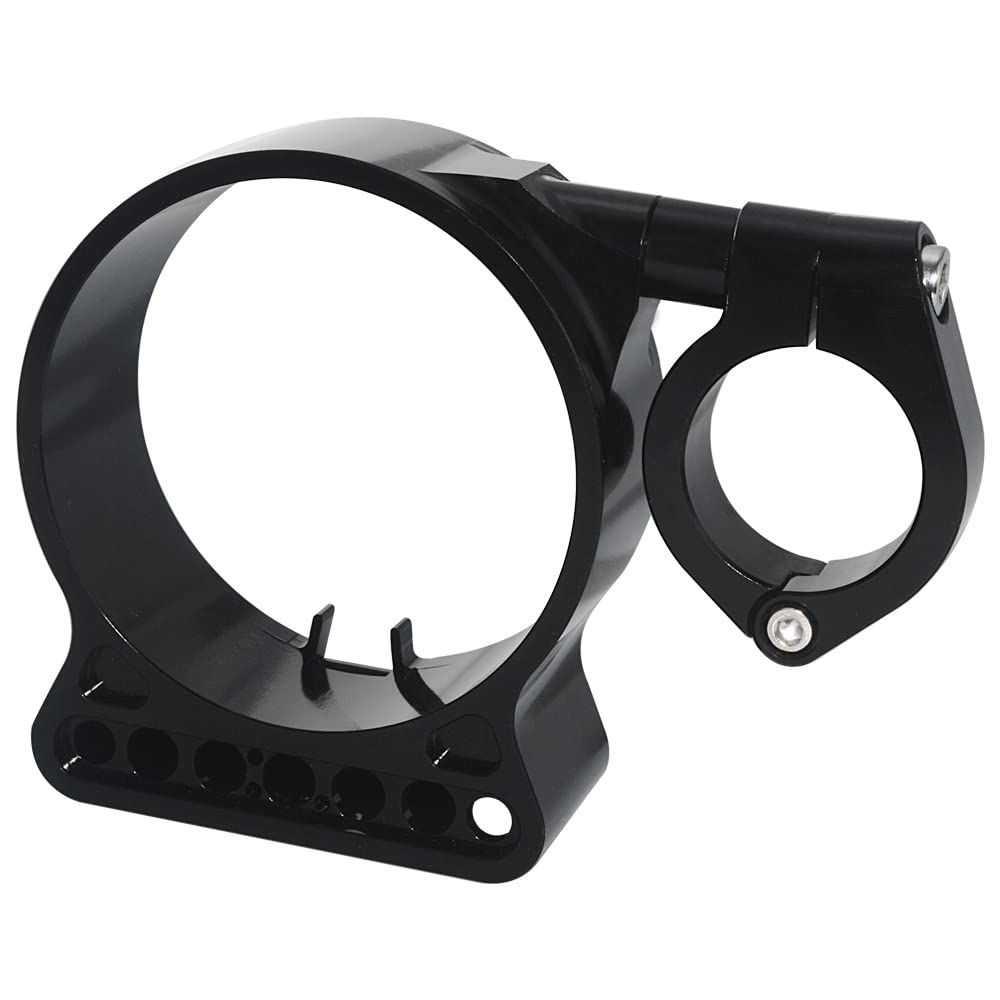 WOWTK サイドスピードメーター 再配置マウントブラケット Harley Sportster XL 883 1200 1995-2014用 39mmフォークチューバー付き ブラック