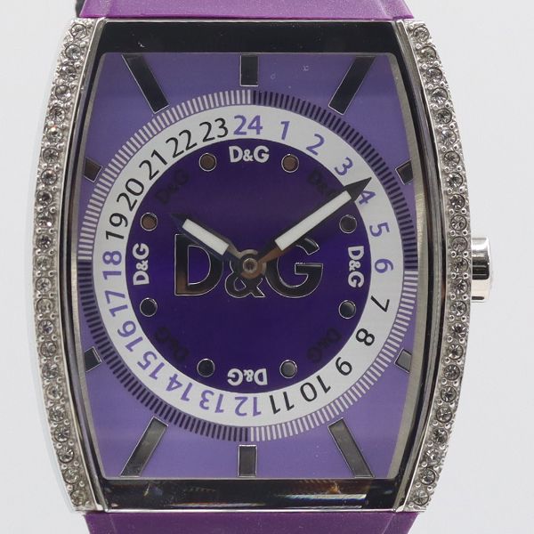 良品 稼働 ドルチェアンドガッバーナ DW0069 QZ パープル文字盤 レディース腕時計 0561000 4JWT NAM ABC22753