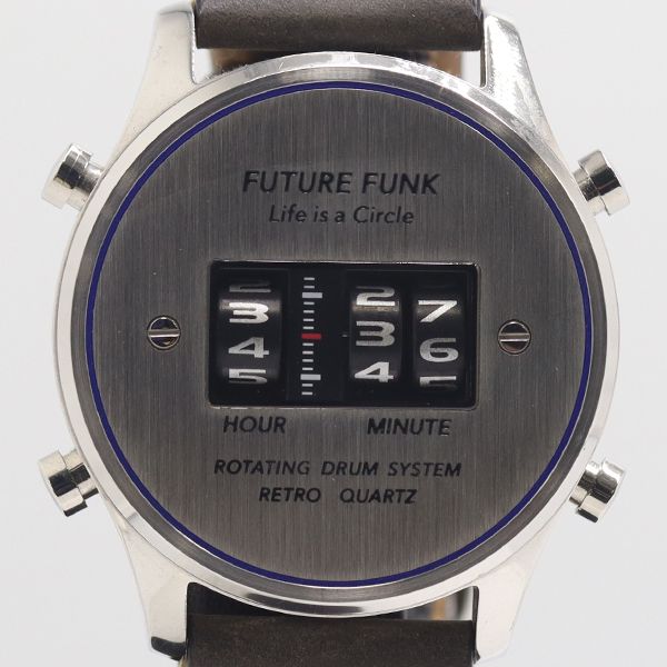 メンズ 良品 稼働フューチャー ファンク FF102 QZ デジタル文字盤