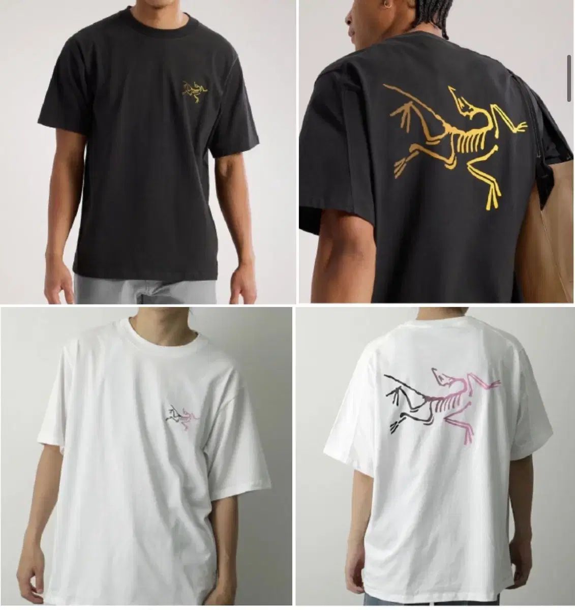 ARC'TERYX アークテリクス Knagg コットン ロゴ 白 黒 半袖Tシャツ 新品
